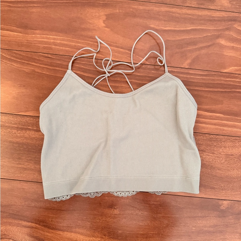 Women's Cream Crop Top